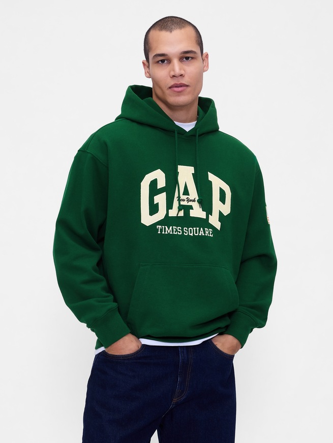 ヘビーウェイト タイムズスクエア GAPロゴパーカー-0