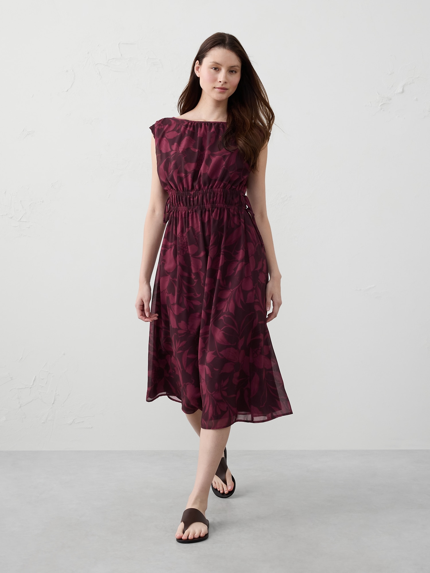 Side-Tied Midi Dress