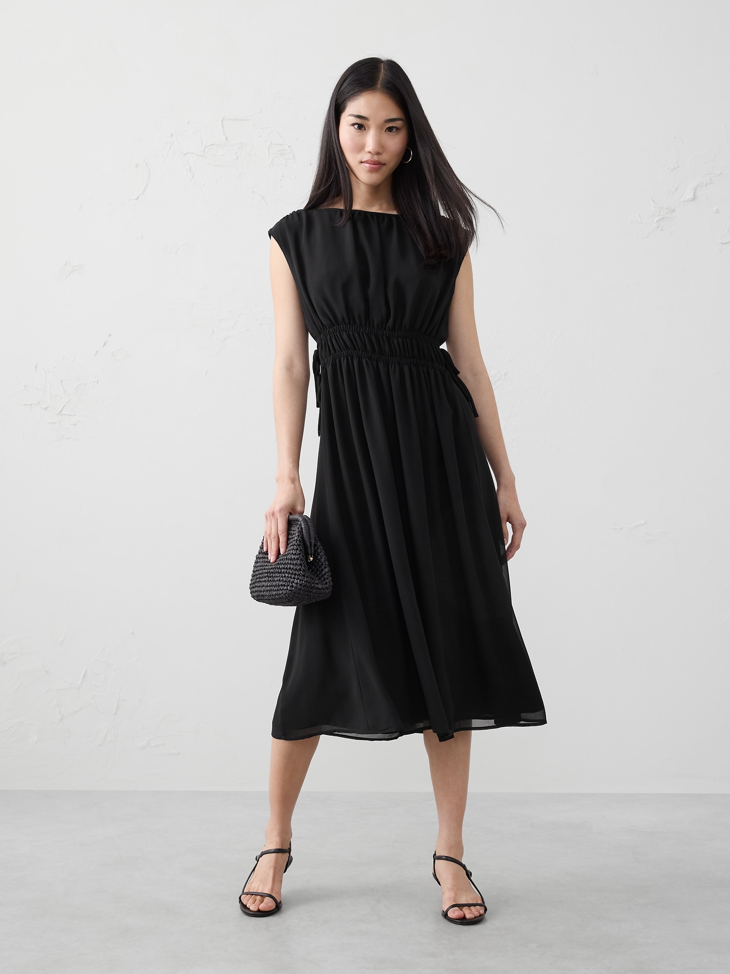 Side-Tied Midi Dress