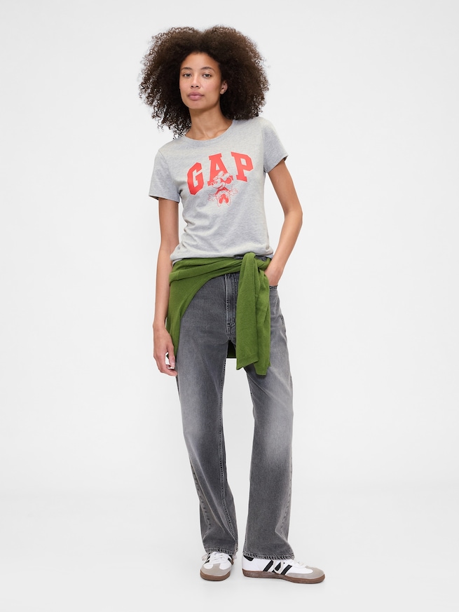 Gap × ディズニー ミニーマウス GAPロゴTシャツ-2