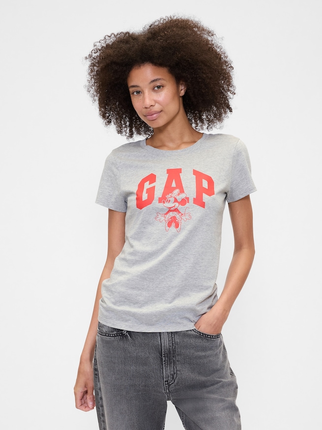Gap × ディズニー ミニーマウス GAPロゴTシャツ-0
