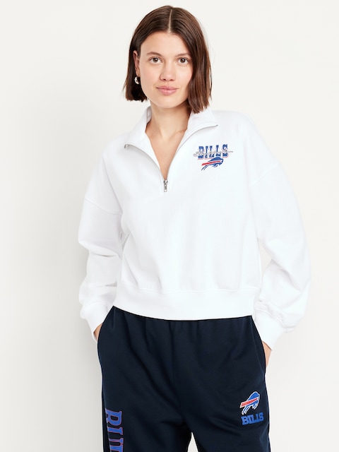 Buffalo Bills Oversized Half-Zip Sweatshirt