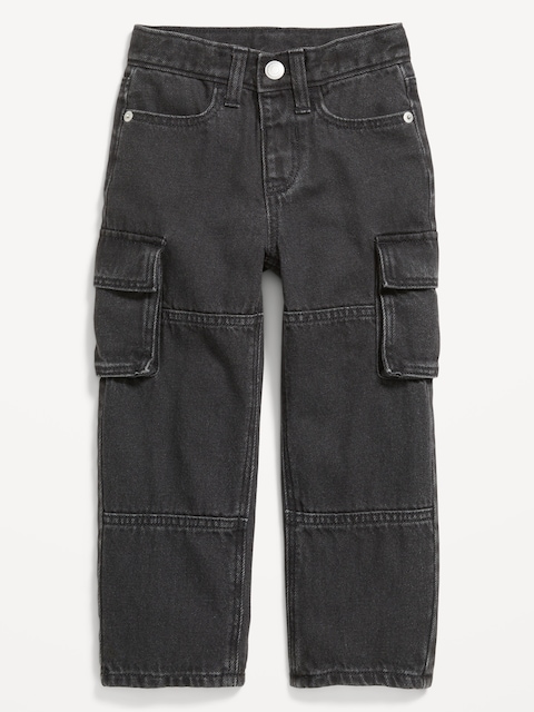 Baggy Barrel-Leg Cargo Jeans for Toddler Boys