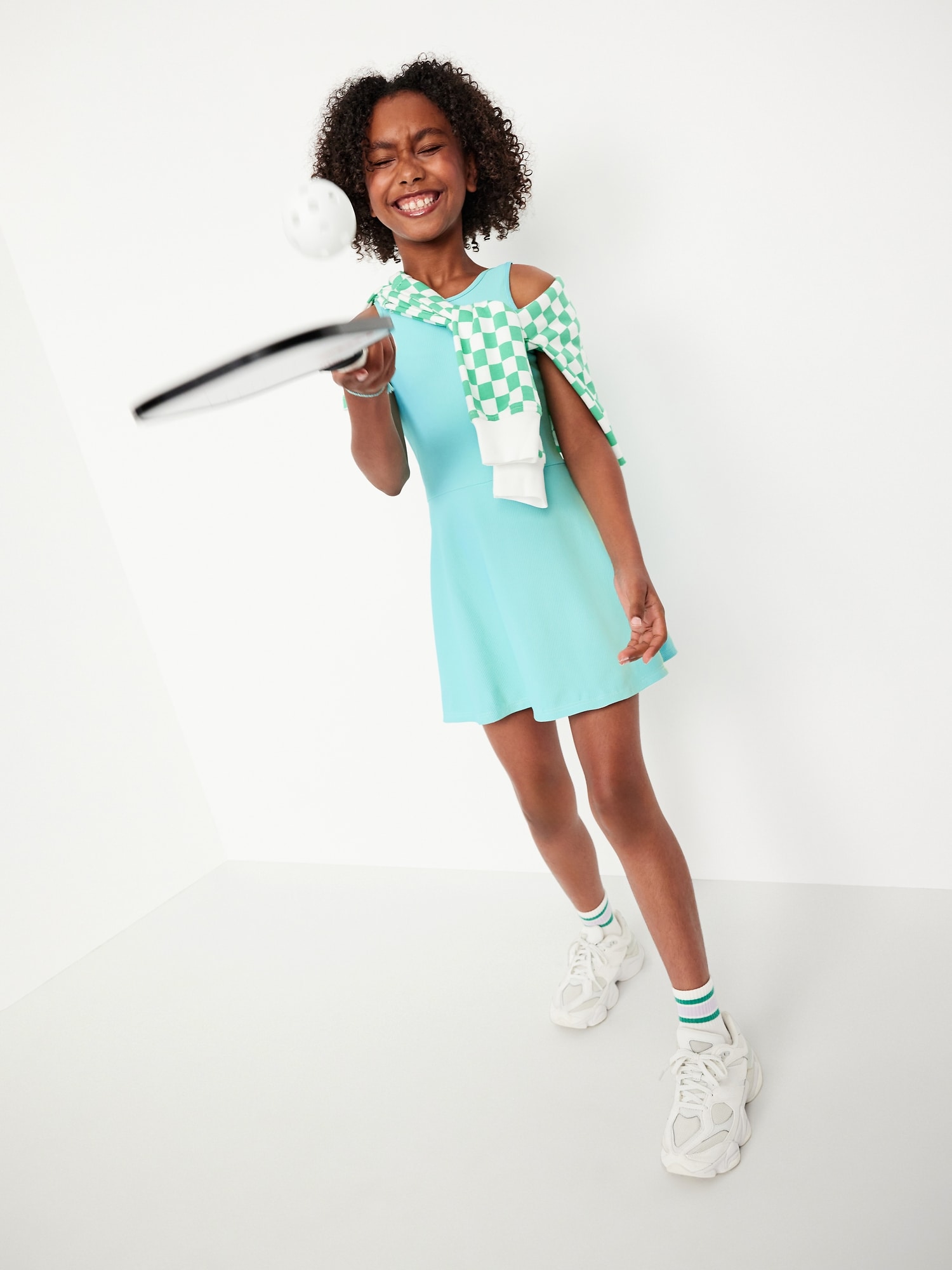 PowerSoft Sleeveless Ribbed Athletic Dress for Girls