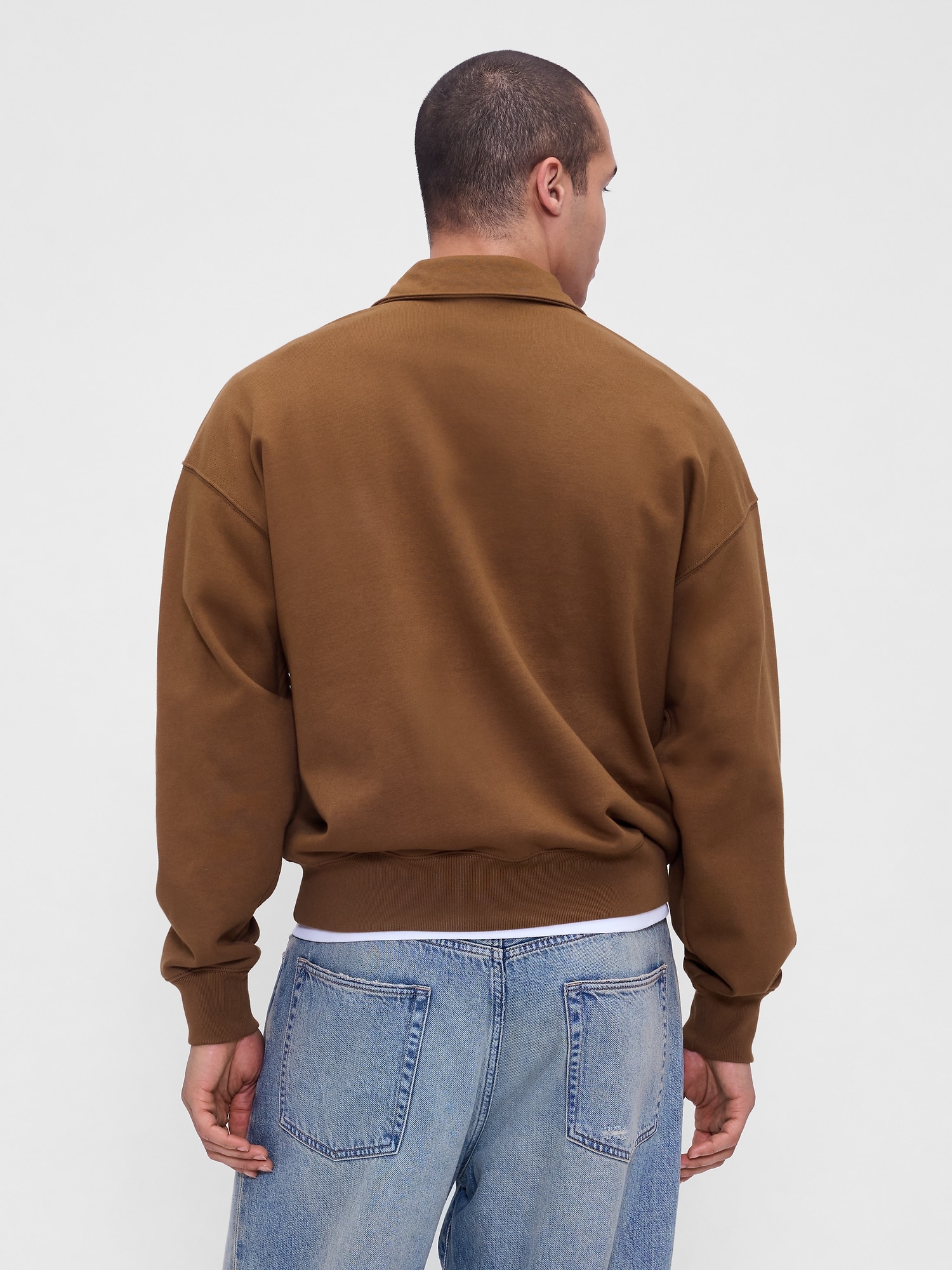 ヘビーウェイト オーバーサイズ 1/4ジップアップ プルオーバー-2