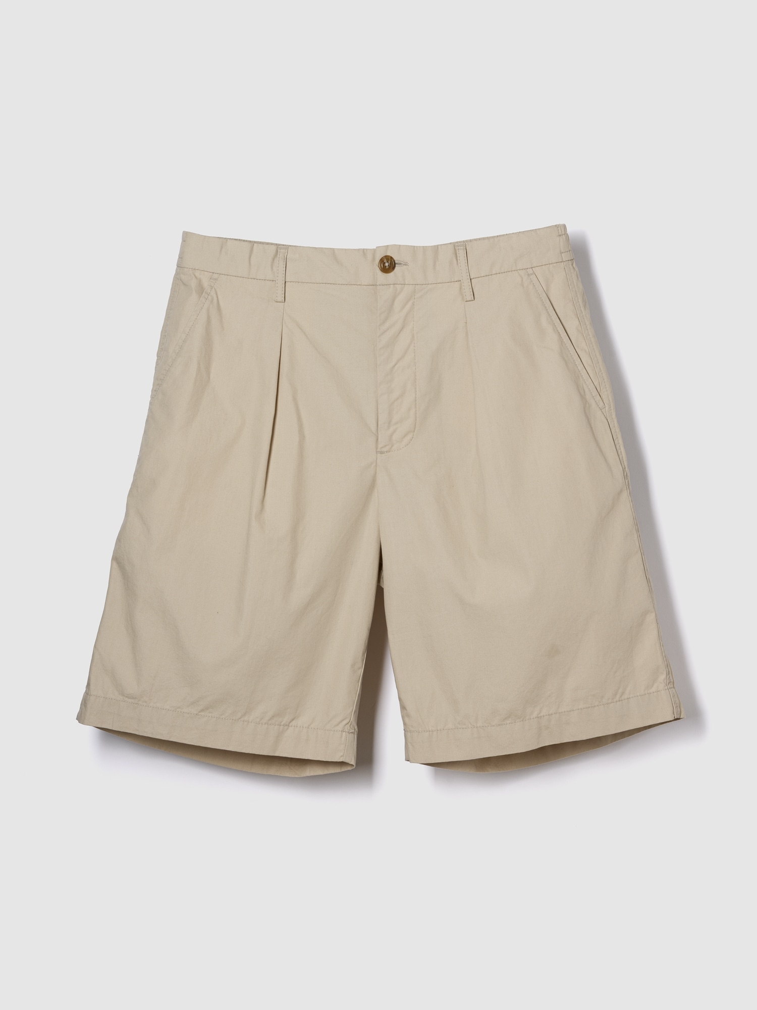 10インチ プリーツ ポプリン ビッグショートパンツ-5