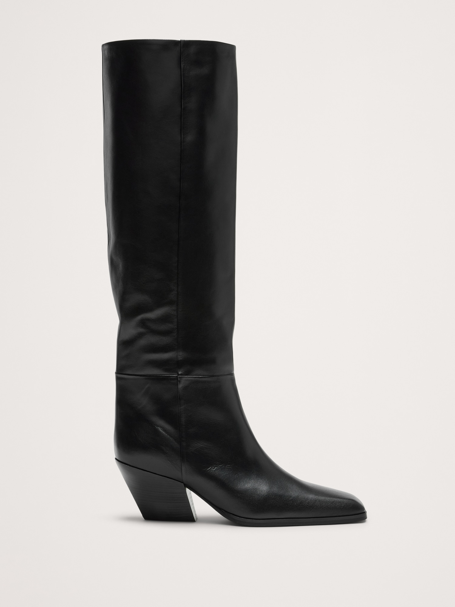 Italian Leather Knee-High Boot