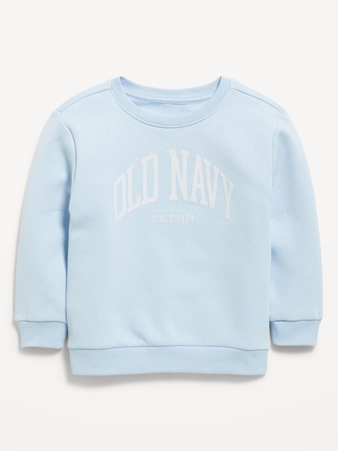 Oversized Unisex Logo-Graphic Crew-Neck Sweatshirt for Toddler