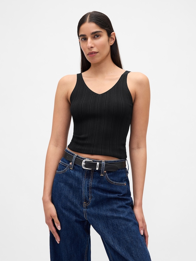 リブニット タンクトップ-0