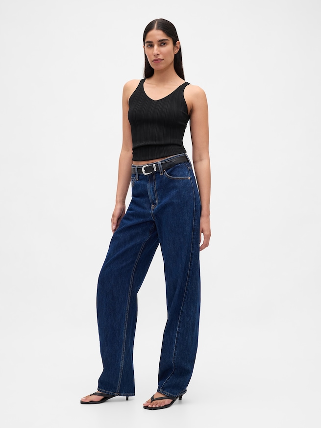 リブニット タンクトップ-1