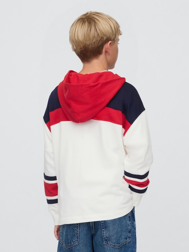 ヴィンテージソフト カラーブロック GAP Athleticロゴ パーカー (キッズ)-3