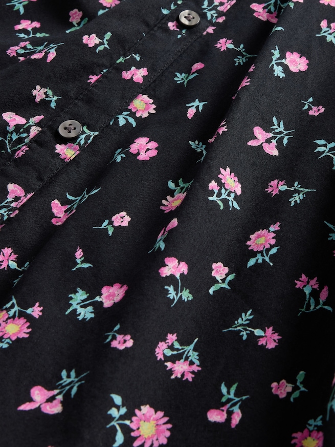 パフスリーブ ミディワンピース-5