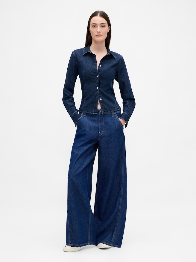 ミッドライズ ウルトラソフト バギーデニム-0