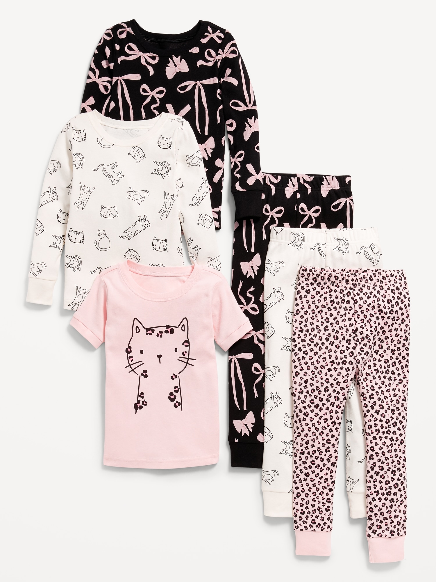 Snug-Fit Printed Pajama 6-Piece for Toddler & Baby