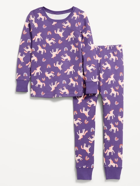 Printed Snug-Fit Pajama Set for Toddler & Baby