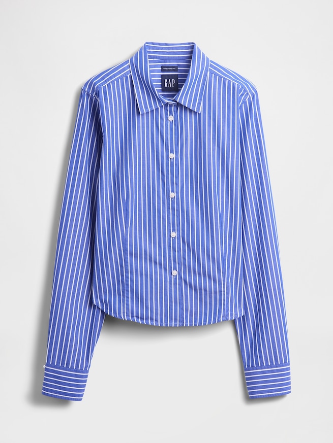 オーガニックコットン フィット クロップドシャツ-3