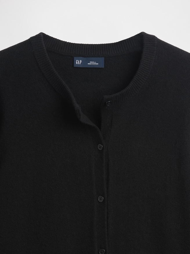 CashSoft カシミヤタッチ クロップドカーディガン-3