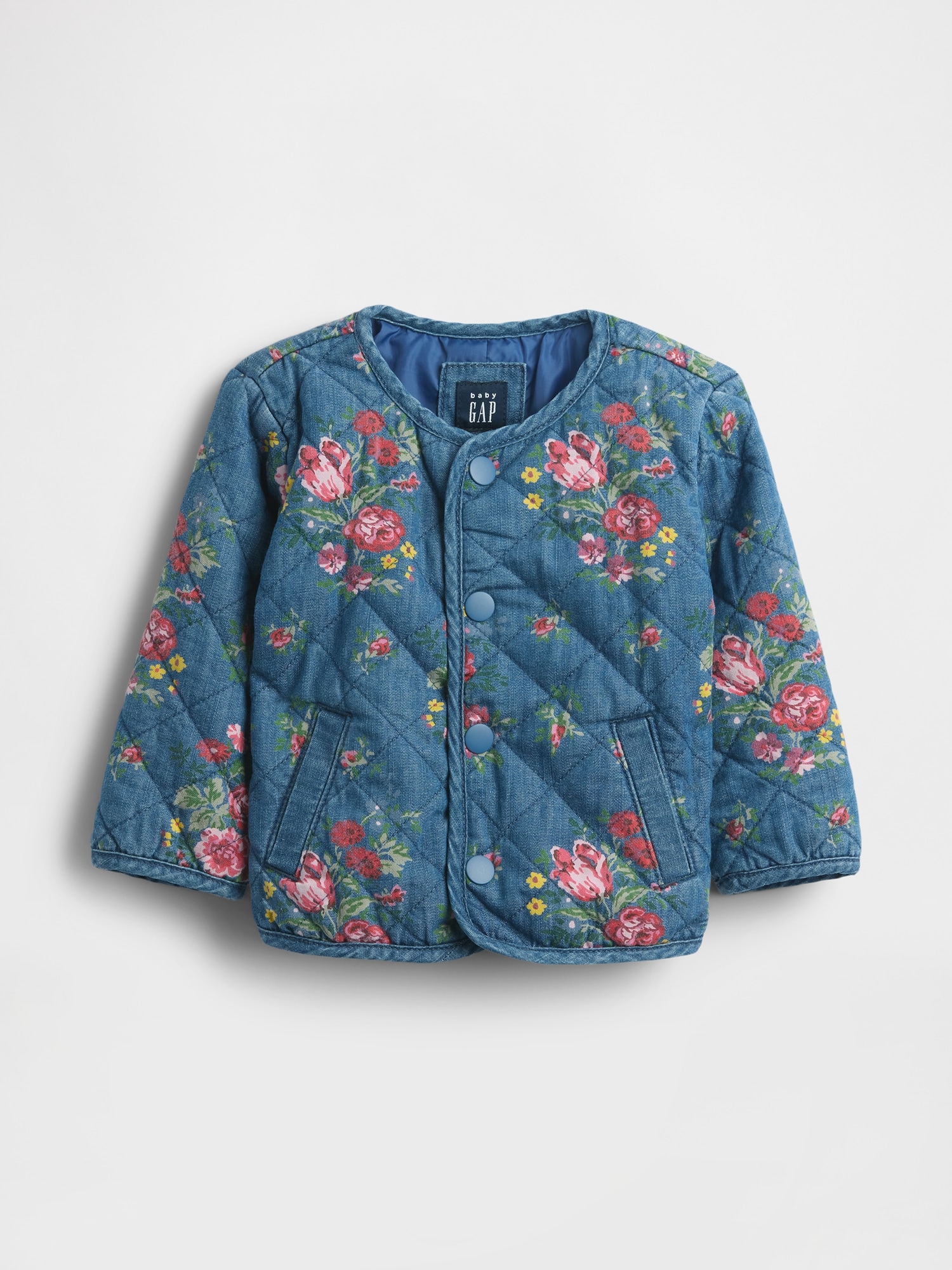 Gap デニム フローラル キルティングジャケット (ベビー) Gap デニム フローラル キルティングジャケット (ベビー)