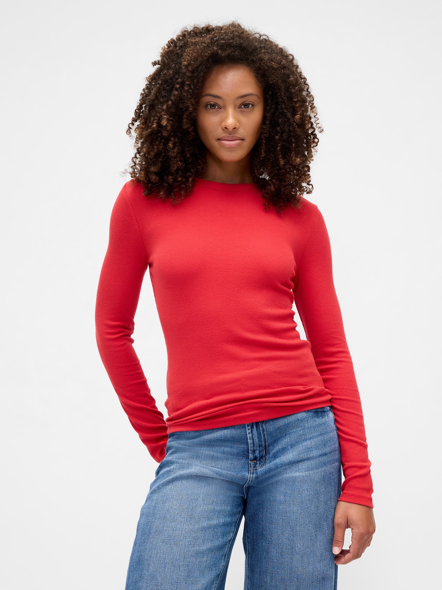 Essential Ribbed Crewneck T-Shirt