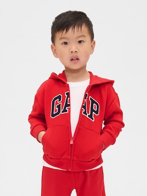 babyGap リラックス GAPロゴ ジップアップパーカー