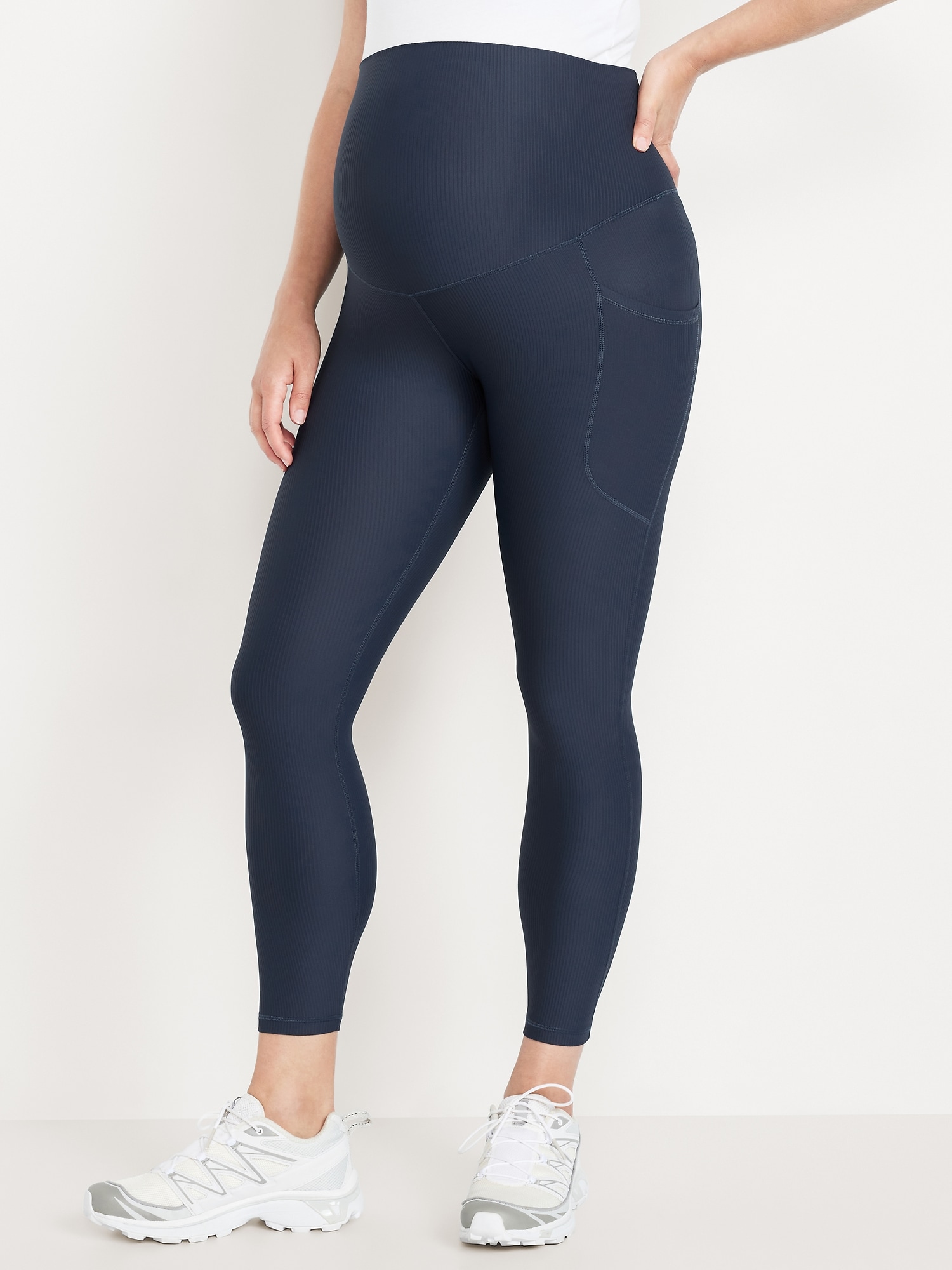 Maternity Full-Panel PowerSoft 7/8 Rib Leggings