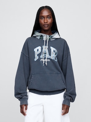 Gap × Malbon ヘビーウェイト フレンチテリー ロゴパーカー