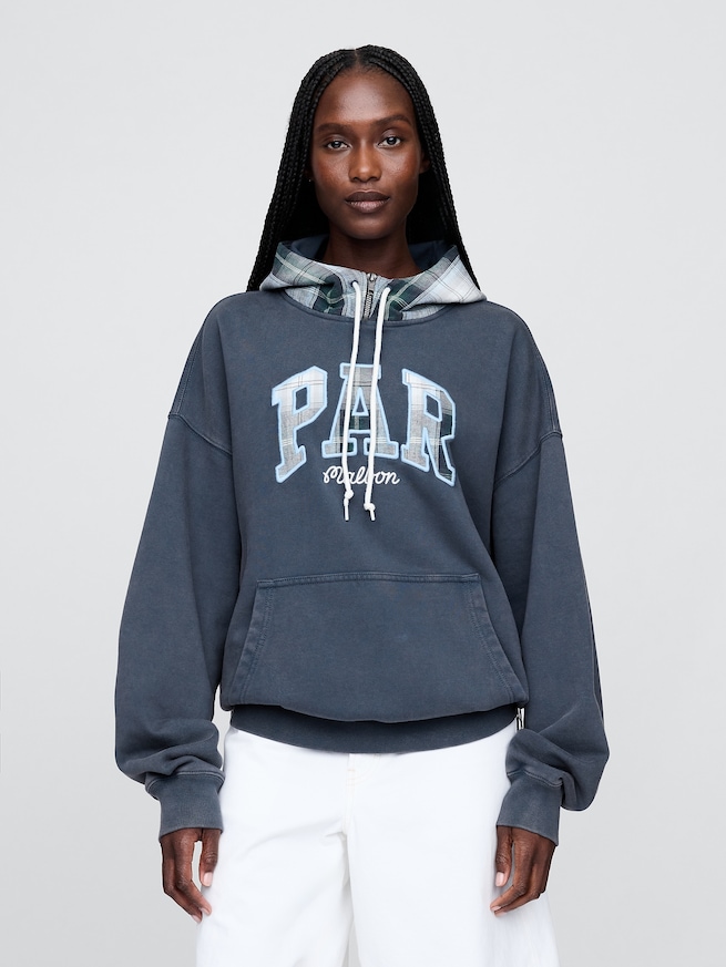 Gap × Malbon ヘビーウェイト フレンチテリー ロゴパーカー-0