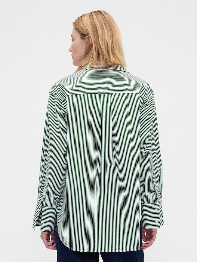 オーガニック コットンポプリン ビッグシャツ-2