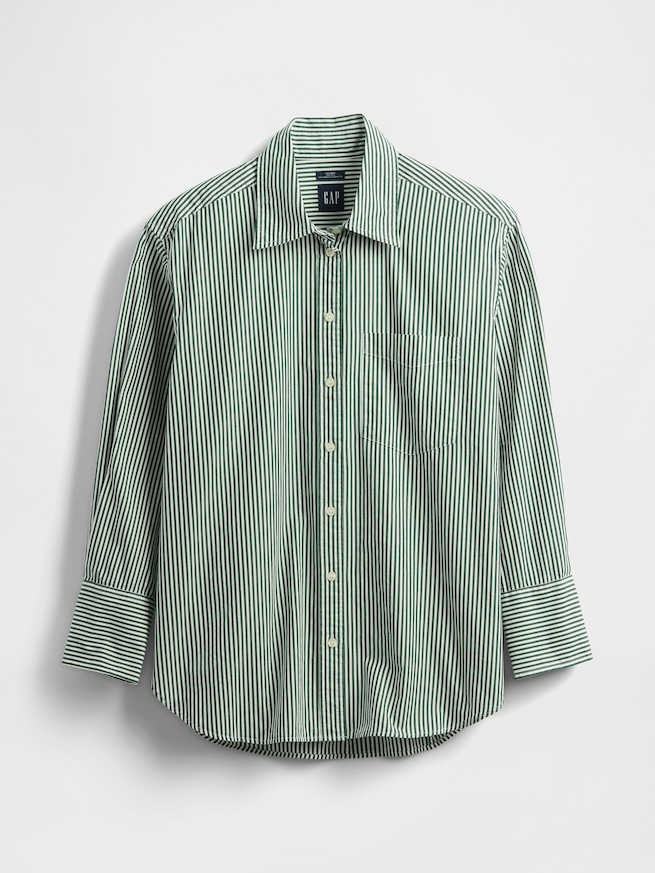 オーガニック コットンポプリン ビッグシャツ-4