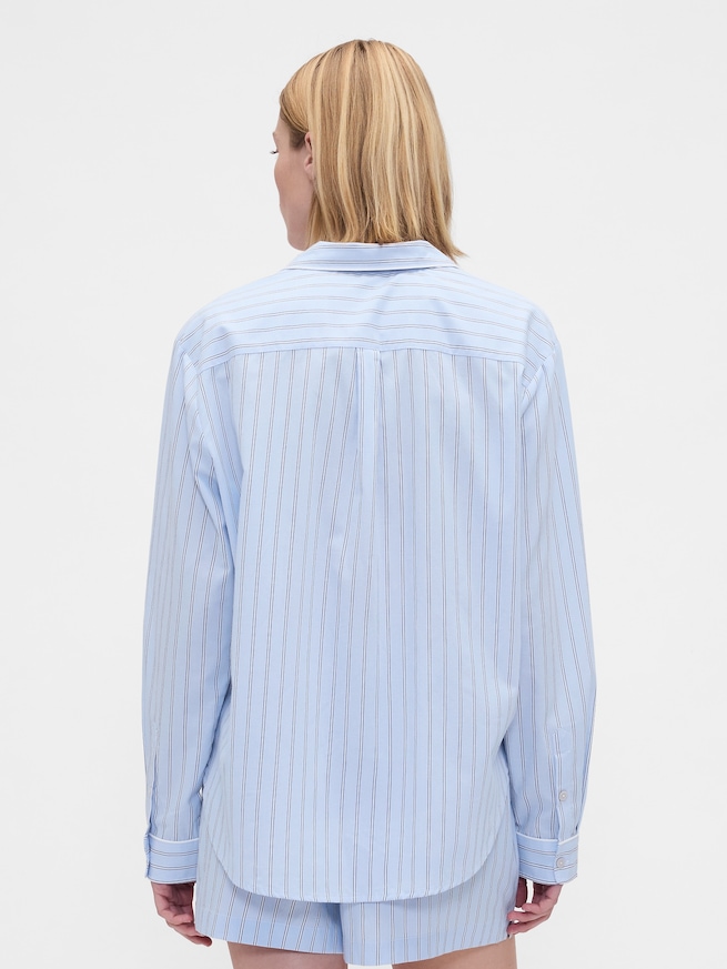 ポプリン パジャマシャツ-2