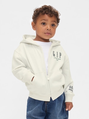 30th アニバーサリー ヴィンテージソフト GAPロゴ ジップアップパーカー (幼児・ベビー)