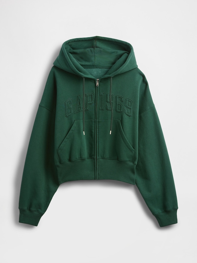 ヴィンテージソフト 1969 GAPロゴ ジップアップパーカー-4