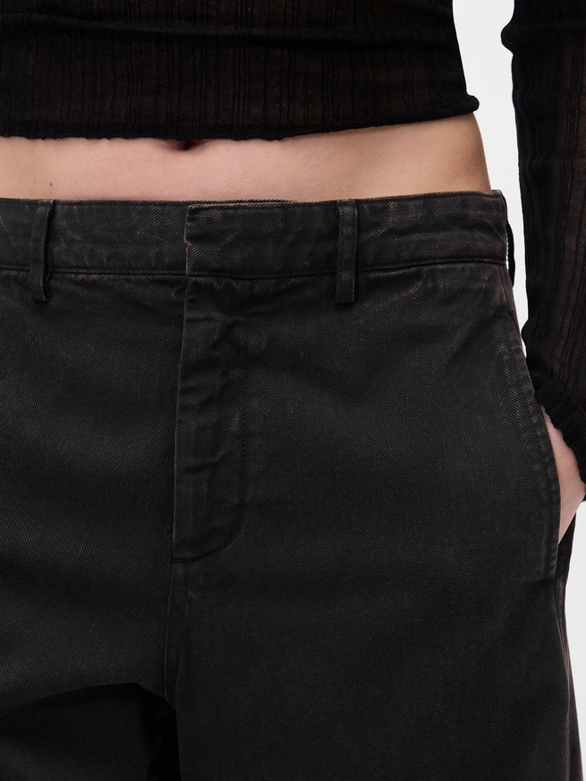 ミッドライズ ツイル バレルパンツ-8