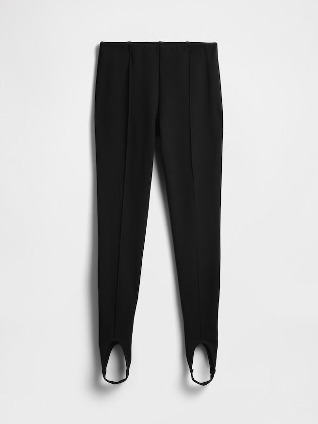 Pantalon fuseau &agrave; taille haute en tricot double &eacute;paisseur-6