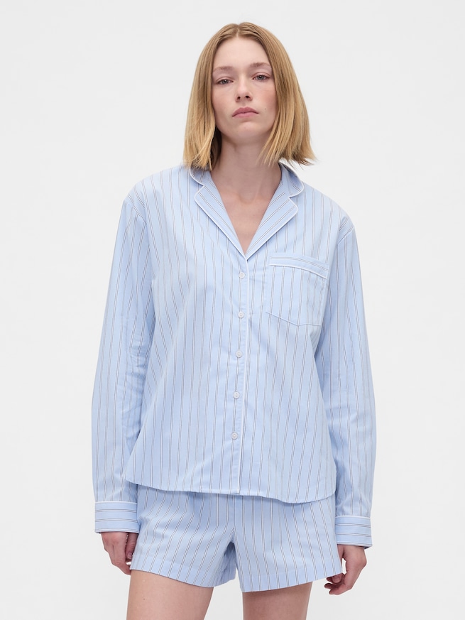 ポプリン パジャマシャツ-0