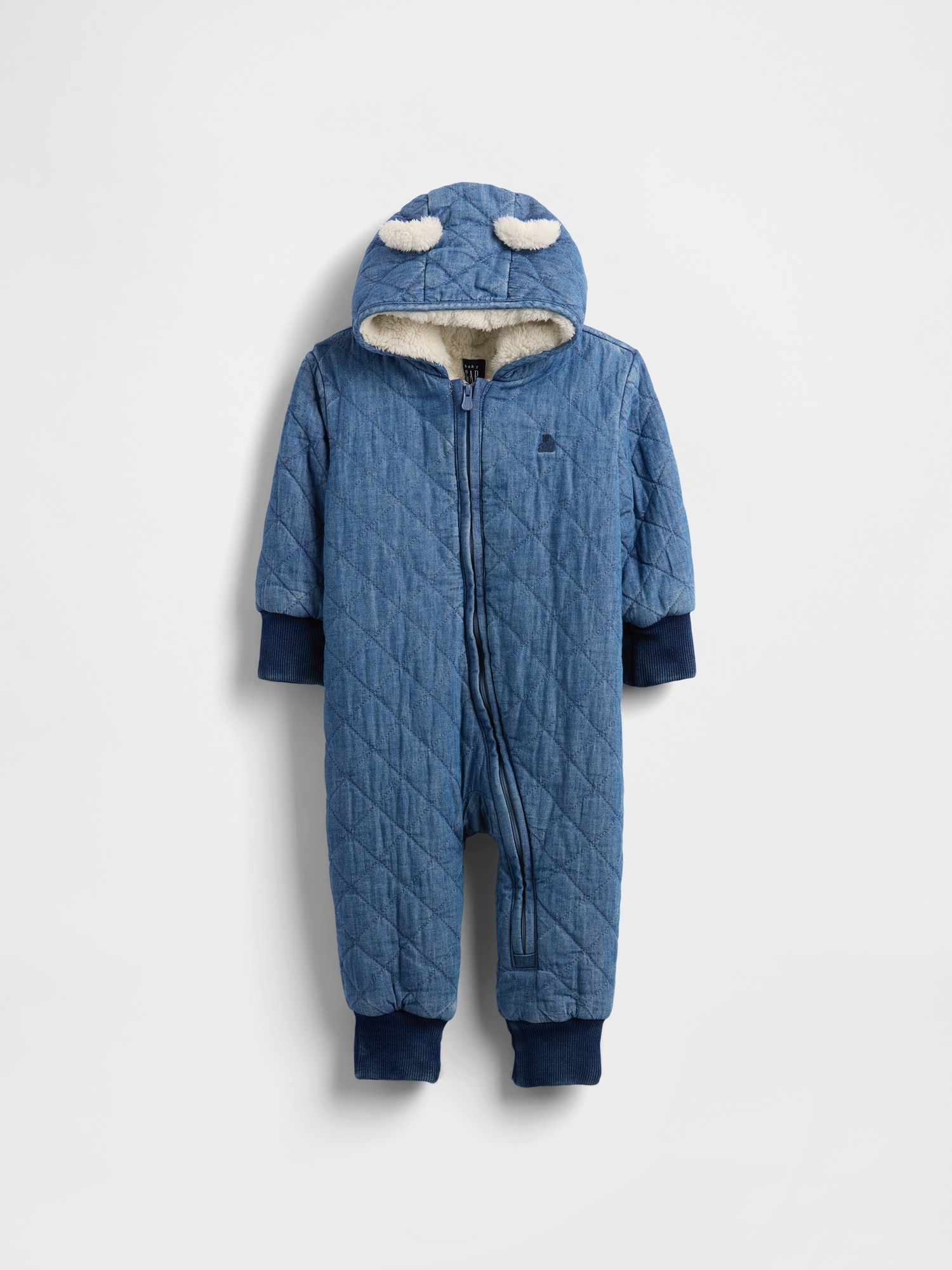 Gap キルティング あったかデニムカバーオール (ベビー) Gap キルティング あったかデニムカバーオール (ベビー)