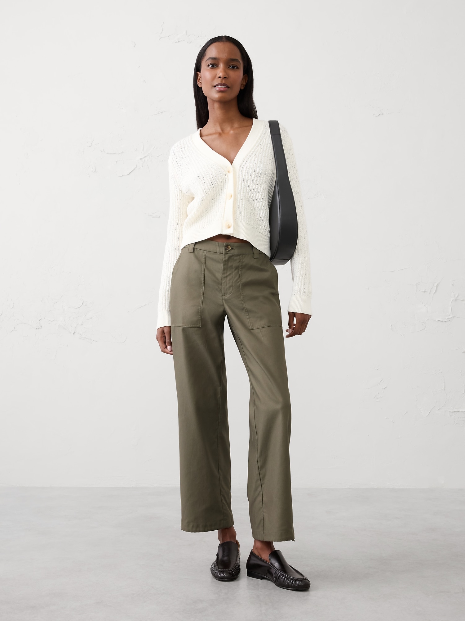 Straight Mid-Rise Utility Pant