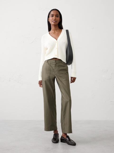 Straight Mid-Rise Utility Pant