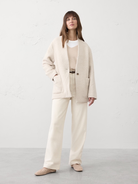 Knit Bouclé Coat