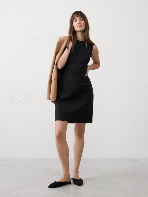 Seamed Sheath Mini Dress