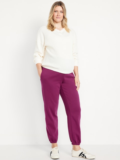 PANTALON DE JOGGING DE MATERNITÉ À TAILLE RABATTABLE