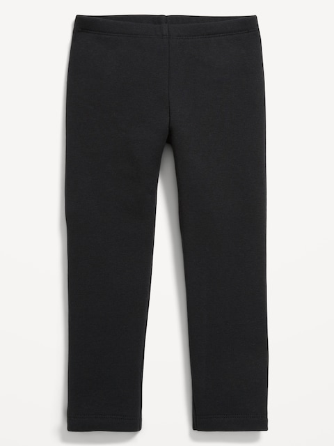 Heart-Patch Fleece-Lined Leggings for Toddler Girls