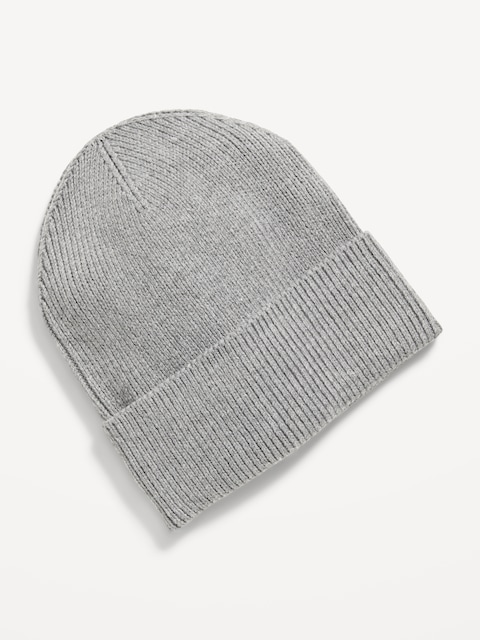 Wide-Cuff Ribbed Beanie for Men