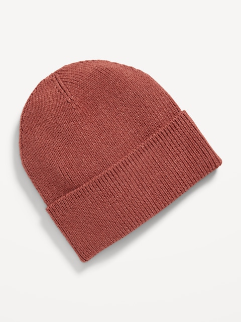 Wide-Cuff Ribbed Beanie for Men