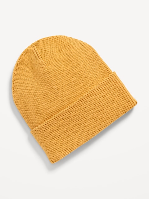 Wide-Cuff Ribbed Beanie for Men