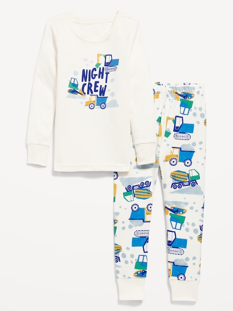 Printed Snug-Fit Pajama Set for Toddler & Baby