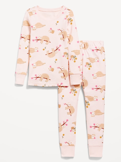 Printed Snug-Fit Pajama Set for Toddler & Baby
