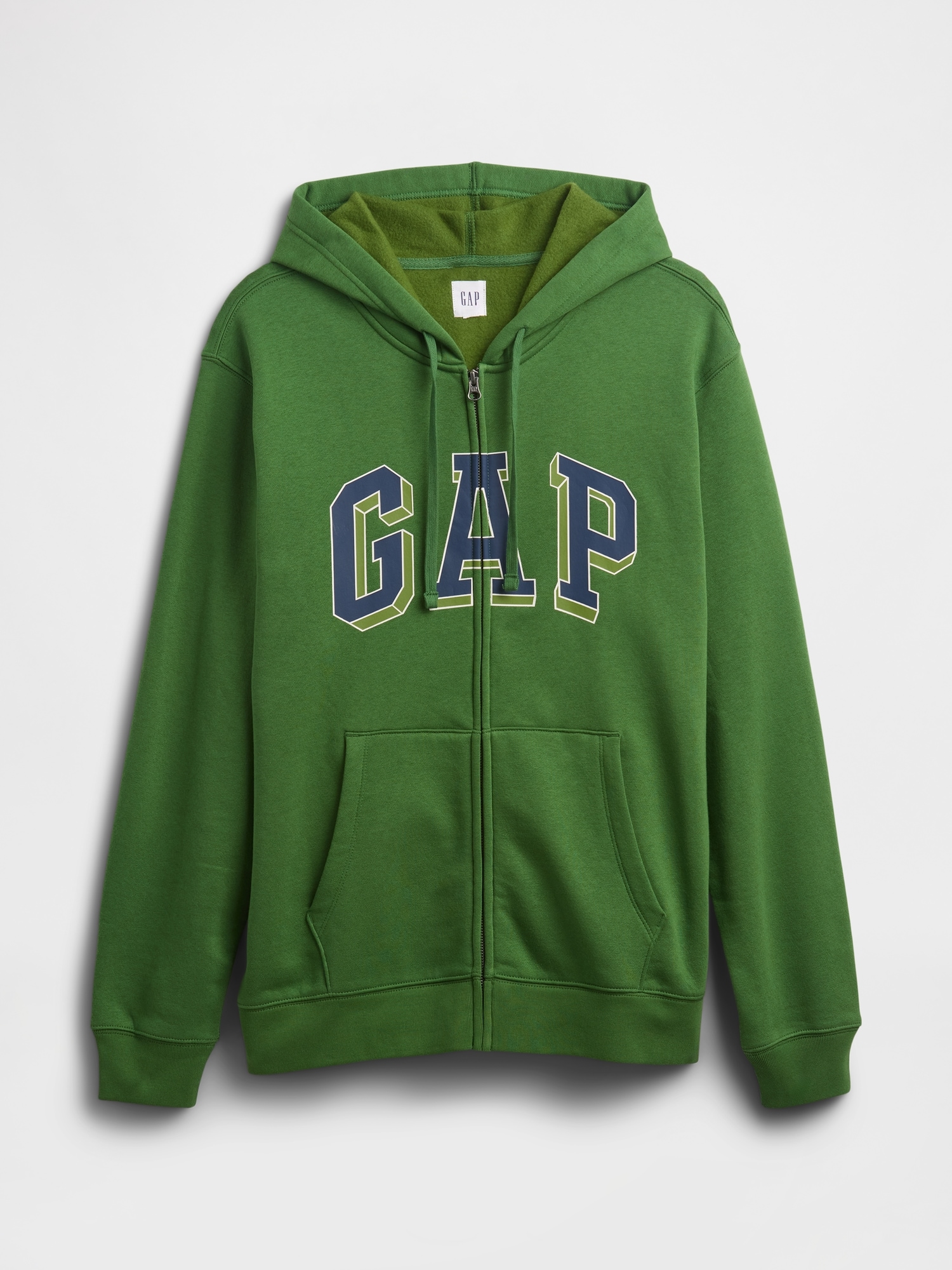 リラックス GAPロゴ ジップアップパーカー-3