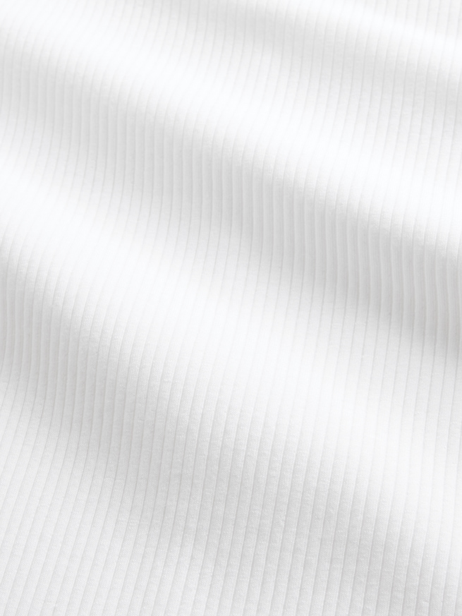 モダン コンパクト リブ クロップドTシャツ-3