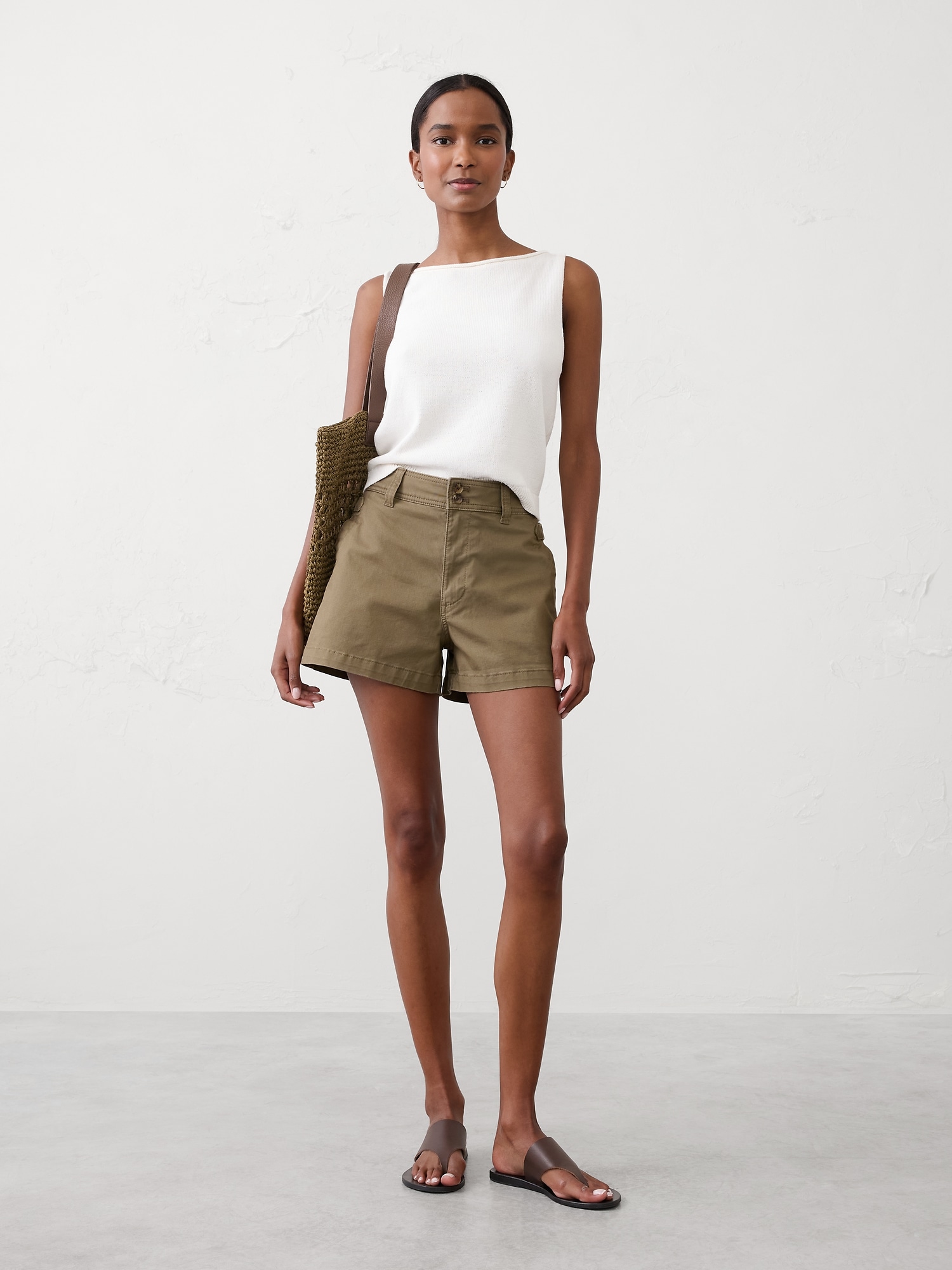 Authentic High-Rise Utility Chino Short